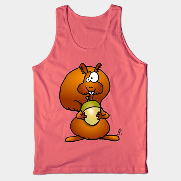 Squirrel Tank Top by Cardvibes